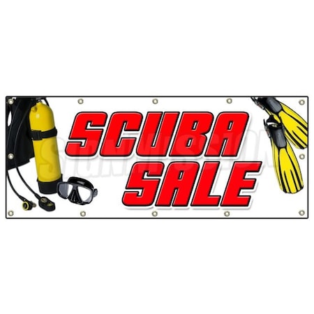 Signmission SCUBA SALE BANNER SIGN diving shop equipment diver tank rental filled B-120 Scuba Sale